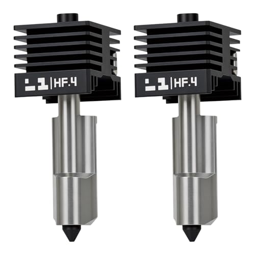 P2S High Flow Hotend Kit with Hardened Steel Nozzle for Bamboo lab H2D/H2S/H2C/X2D/P2S 3D Printer, Save 30% Time Print Head, One-Piece Integrated Design for Reduced Clogging (0.4mm) - size: 2-Pack Nozzle 0.4mm