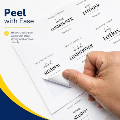 25 Sheets 2" x 3" Printable Matte White Rectangle 8up Waterproof Labels - size: 8up-25 sheets