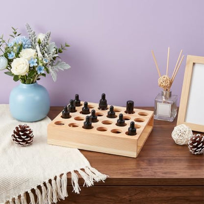 UNICRAFTALE 24-Hole 30mm Wooden Wooden Perfume Holder