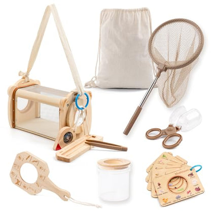11Pcs Wooden Bug Catcher for Kids, Outdoor Toys for Kids Ages 4-8