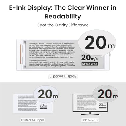 ELECROW ESP32 E-Ink Display 2.13 Inch E-Paper HMI Display Black/White Color - size: 2.13″ E-Ink Display
