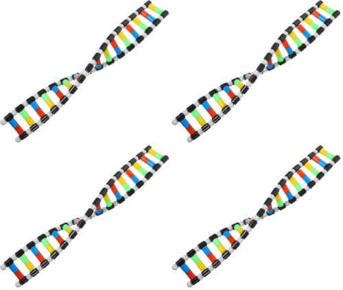 BESPORTBLE Teaching Aids Model - DNA Double Helix Structure Model Kit for Easy Assembly Science Classroom Supplies Educational DNA Structure Learning for Home and School (Pack of 4) - size: 40.00X5.70X2.00CM (Pack of 4)