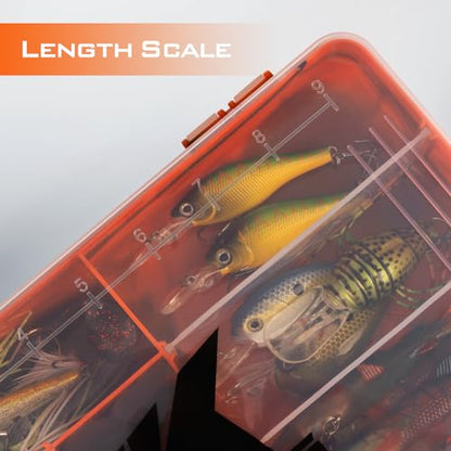 KastKing Utility Tackle Boxes, 3600 and 3700 Fishing Tackle Trays - color: Orange Camouflage, size: 3600(4Pack)