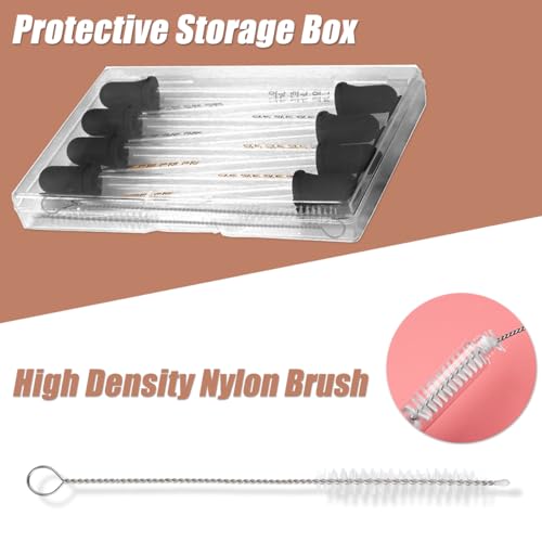 10Pcs 1ML Glass Eye Dropper Set, Storage Case, 2 Cleaning Brush, SGS Tested - color: 10-Piece Set