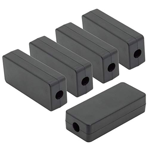 LeMotech 5Pcs ABS Plastic Electrical Project Case Power Junction Box, Project Box Black 2.4 x 1.0 x 0.6 inch (60 x 26 x 16 mm) - size: 2.4" x 1.0" x 0.6"(5pc)