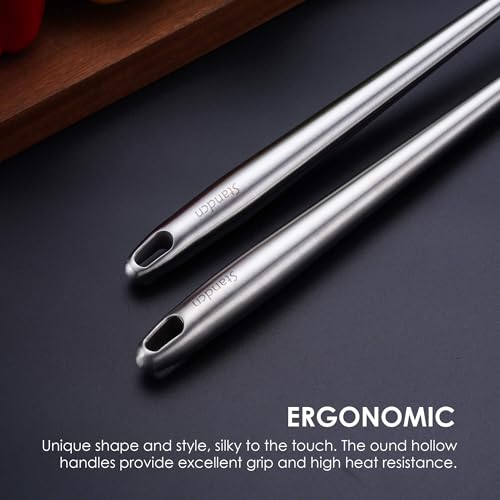 17″ Wok Spatula and Ladle, Skimmer Spoon - 304 Stainless Steel Wok Tool Set - color: 3-Pieces