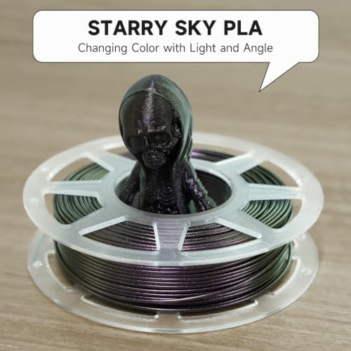 GratKit Starry Sky PLA, Glitter PLA Filament 4*250g, Blue,Green,Purple,Gold - color: Starry-blue,green,purple,gold