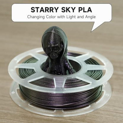 GratKit Starry Sky PLA, Glitter PLA Filament 4*250g, Blue,Green,Purple,Gold - color: Starry-blue,green,purple,gold