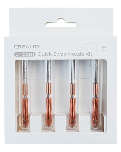 Creality Official K1C Nozzles 4 PCS, Unicorn Quick-Swap Nozzle Kit,High Speed Tri-Metal Steel-Tipped Copper and Titanium Alloy Heatbreak Nozzle Kit Suitable for Creality K1C,Ender 3 V3,V3 Plus Models - size: 0.4 0.6 0.8mm*4