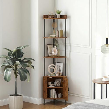 5-Tier Corner Shelf Stand Organizer for Small Space