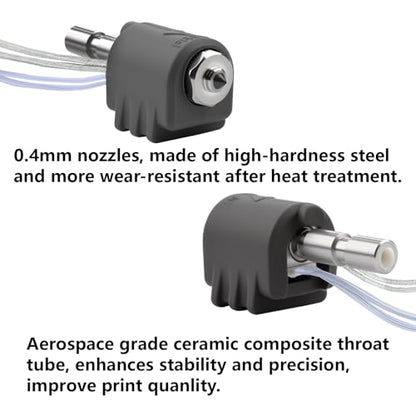 0.4MM Hotend for Anycubic Kobra 3 Max, Integrated Quick Swap Hardened Steel Nozzle High Flow High Speed Hot End Assembled Kit for Kobra 3 Max, Kobra 3 Max Combo 3D Printers - color: 0.4mm Hotend