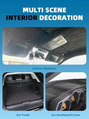 Brown Headliner Fabric Ultra-Fine Velvet - 96" L × 60" W Auto Head Liners, Fabric Tube Packaging with Foam Backing for Cars, Trucks, SUVs, RVs, Boats - Home Repair/DIY Headliner Material - color: Brown, size: 96"L×60"W