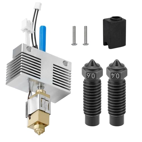Hotend for Elegoo Neptune 4 Plus/Neptune 4 Max Ceramic Print Head Extruder Hot End Kit Heater Block Heat Cartridge Thermistor with Extra 2pcs Hardened Steel Nozzle 0.4mm+0.6mm