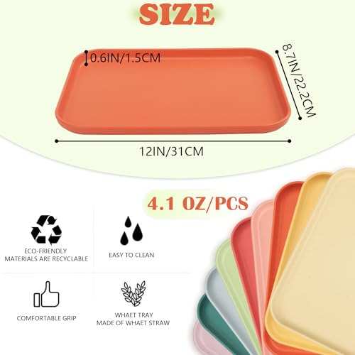 Plastic Art Trays, 10-Pack Large Stackable Activity Crafts Organizer Serving Jewelry Tray for DIY Projects, Painting, Beads, Organizing Supply (12.2 x 8.9 Inches) - size: 12.2 x 8.9 Inches