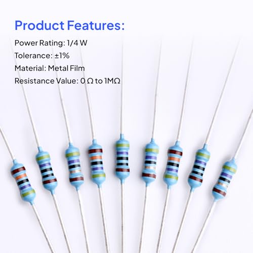 ELEGOO 525pcs Resistor Kit and 120pcs Dupont Wires, for Breadboard Circuits, Prototyping, STEM Labs and Electronics Practice