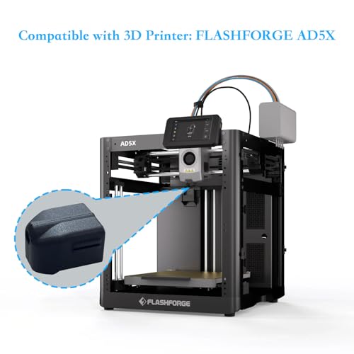 6-Pcs 3D Printer Hotend Silicone Sock for Flashforge Adventurer 5M / 5M Pro (AD5M), Heater Block Silicone Cover High Temperature Resistant up to 300°C, Precision Fit for AD5M Series Hot End - size: Silicone Sock for AD5X
