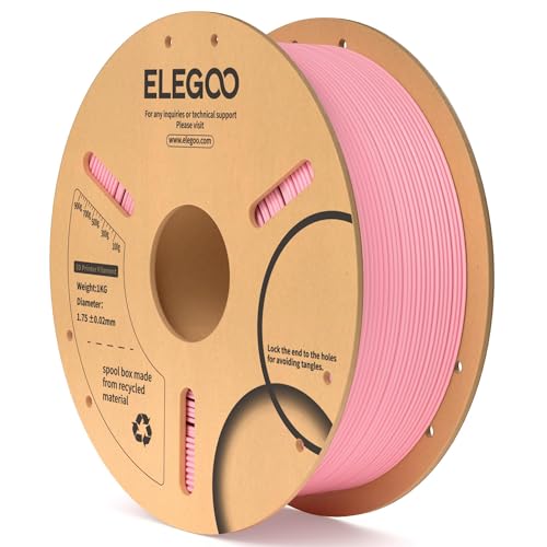 ELEGOO PLA 3D Printer Filament 1.75mm Pink 1KG - color: Pink, size: 1kg