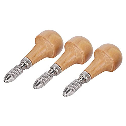 Yctze 3-Piece Pin Vise Graver Type Chuck Set, SingleEnd Lock Nozzle for Gold Jewelry Making, Wood Beading, and Micro Engraving Tool