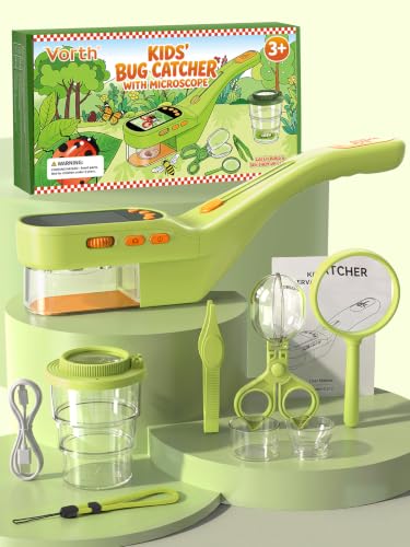 Bug Catcher for Kids with Microscope, Bug Catching Kit-Lemon Green - color: Lemon green