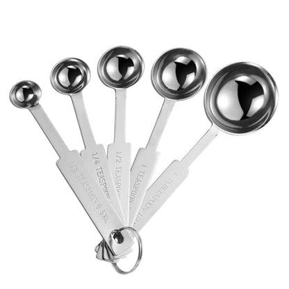 5PCS OstWony Measuring Spoons Set, Includes 1/8, 1/4, 1/2, 1 tsp, 1 tbsp - size: L