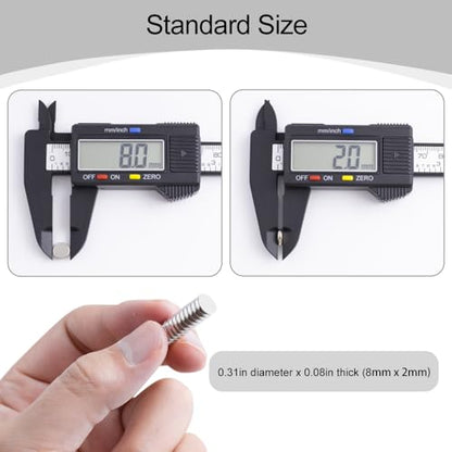 rhinocats 100Pcs Small Strong Magnets，8x2mm Refrigerator Magnets - size: 8x2mm - 100Pcs