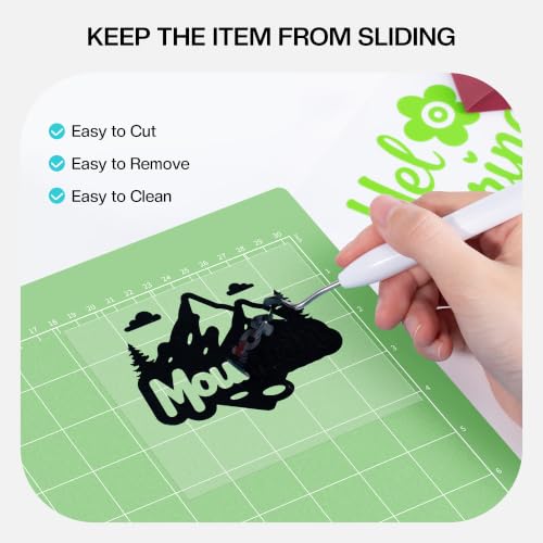 Likcut Cutting Mat 12"x12" for S31 Vinyl Cutter Machine - Standard Adhesive Mat Compatible with Cricut Maker, 3 Pack - color: Green, size: 12"L x 12"W Standard Adhesive