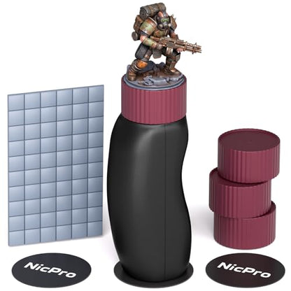 Nicpro Miniature Painting Handle Kit, 360° Rotating Miniature Holder