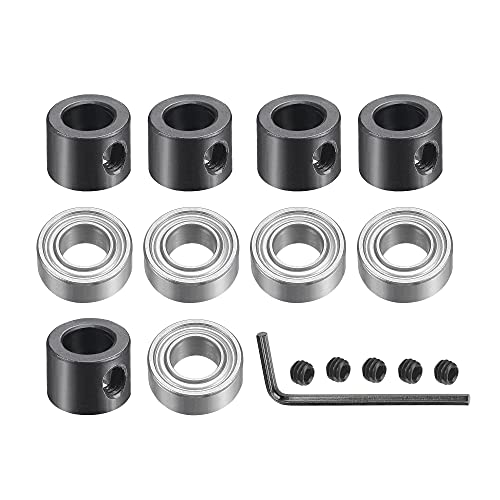 uxcell 5pcs Bearings Accessory Kit, 1/4" I.D. 1/2" OD Ball Bearing
