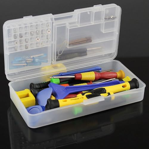 Clear Rectangular Double Layer Component Containers Hardware Organizers Box Storage Box Holder Component Storage Organization Tool