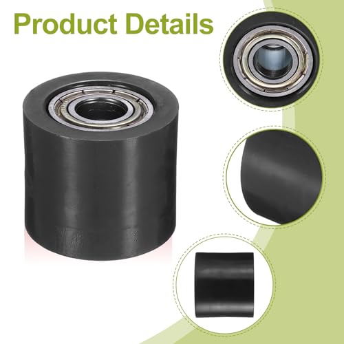 Generic 10mm Roller Pulley Tensioner, Chain Roller Pulley Tensioner Mini Bike Parts Nylon Cylinder Type Guide Wheel Chain Guide Slider for Mini Motorcycle Dirt Bike, Black