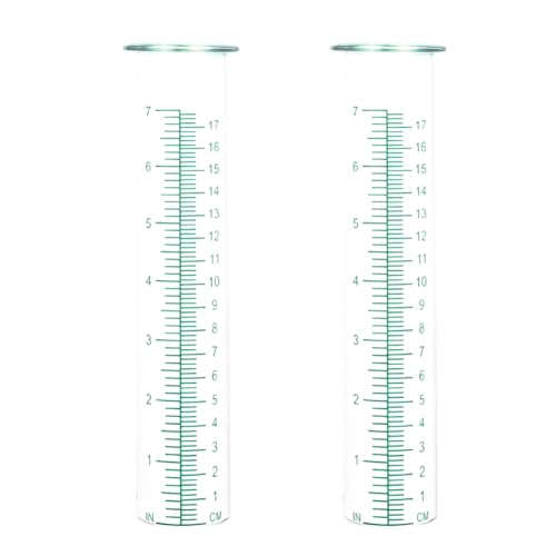 7'' Capacity Rain Gauge Replacement Tube Glass, 2 Pcs - color: Green-2PCS