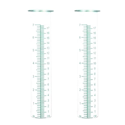 7'' Capacity Rain Gauge Replacement Tube Glass, 2 Pcs - color: Green-2PCS