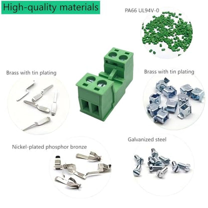 17pcs 5.08mm PCB Pluggable Screw Terminal Block Connector Kit 2/3/4 Pin
