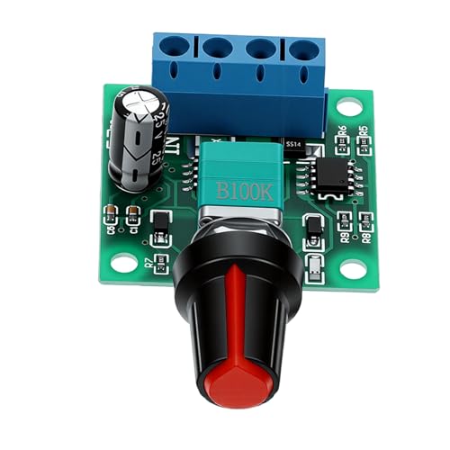 2 Pcs DC Mini Motor PWM Speed Controller, PWM Low-Voltage Motor Speed Controllers, Adjustable Driver Switch with Control Knob 1.8V 3V 5V 6V 12V 2A 1803BK 1803B