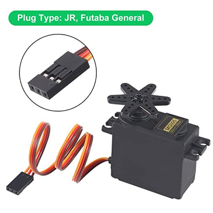 Servo Motor MG995 Control Angle180 Metal Gear Servo 20KG Digital High Speed Torque Servo Motor for Smart Car Robot Boat RC Helicopter Pack of 5