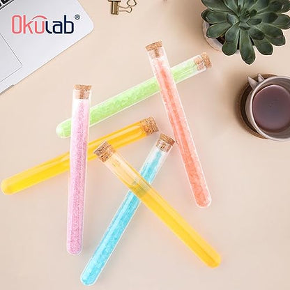 Glass Test Tubes Bulk 50pcs,16ml 20x100mm Test Tube with Cap and Brush, Glass Test Tube for Scientific Plants,TTGS01A50 - style: 50pcs of 20x100mm(16ml)