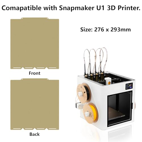 Upgraded U1 Double Sided PEI Build Plate, 3D Printer Textured PEI Platform for Snapmaker U1 276x293mm - style: PEI