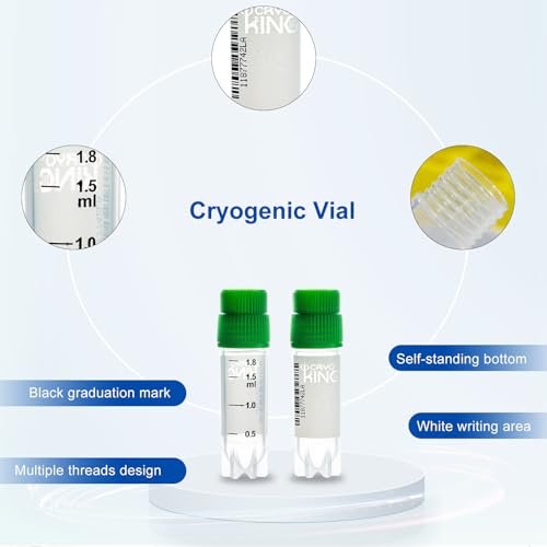 2.0ml Cryovials, Side-Coded, Fine Thread, Red, 500Pcs - color: Red, size: 2.0 ml