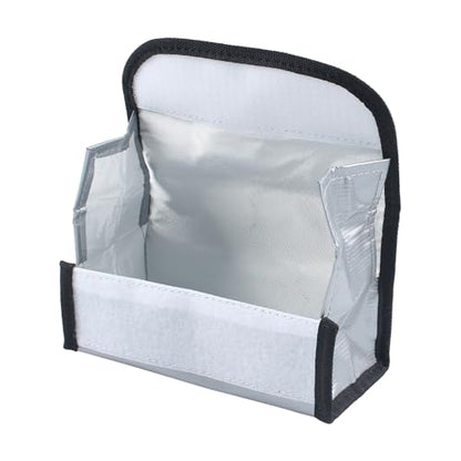FYSETC Upgraded Spare Parts for FDM Printers: Fireproof Storage Bag for LiPoBattery and Other Power Adapter for P2S P1P P1S A1 X1C H2S H2D H2C 5M Pro AD5X Kobra3 Max Silver