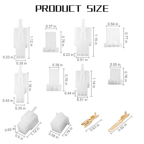 Mandark Car Electrical Wire Connectors Kit, 432PCS 2.8mm 2 3 4 6 9 Pin Electrical Wire Male Female Plug Assortment, Auto Pin Header Crimp Wire Terminals Connector Set, Universal for Vehicles