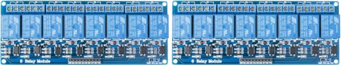 ELEGOO 8 Channel DC 5V Relay Module with Optocoupler for Arduino Projects (Pack of 2) - size: 8 Channel (Pack of 2)