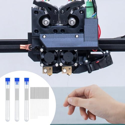 50 PCS 3D Printer Nozzle Cleaning Kit, 0.2/0.25/0.3/0.35/0.4 mm Stainless Steel Nozzle Cleaning Needles, 3D Printer Nozzle Cleaner Tool, for 3D Printer Accessory, Improved Printing Performance - size: 0.2/0.25/0.3/0.35/0.4 mm