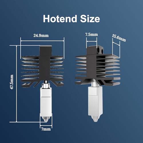 P1S/P1P 0.4mm Hotend Kit Print Head for Bambu Lab P1S/P1P, 3D Printer Replacement Extruder Kit with Thermistor, Heater Cartridge, Heatsink, Heat Block and Silicone Case - size: 0.4MM