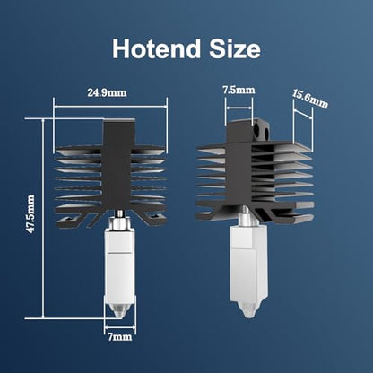 P1S/P1P 0.4mm Hotend Kit Print Head for Bambu Lab P1S/P1P, 3D Printer Replacement Extruder Kit with Thermistor, Heater Cartridge, Heatsink, Heat Block and Silicone Case - size: 0.4MM