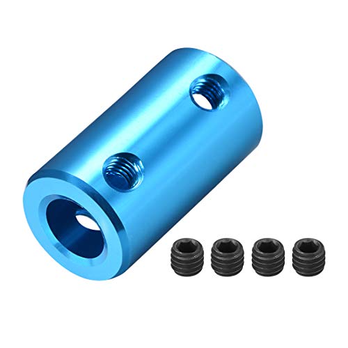 uxcell 8mm to 8mm Bore Rigid Coupling Set Screw L25XD14 Aluminum Alloy,Shaft Coupler Connector,Motor Accessories,Blue - size: 8mm to 8mm