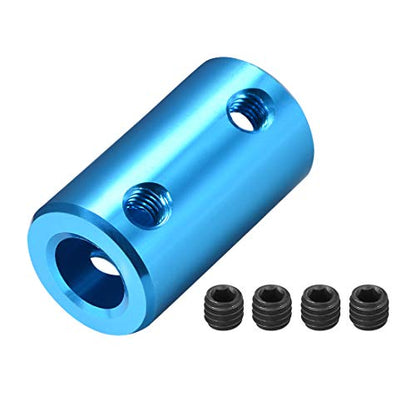 uxcell 8mm to 8mm Bore Rigid Coupling Set Screw L25XD14 Aluminum Alloy,Shaft Coupler Connector,Motor Accessories,Blue - size: 8mm to 8mm