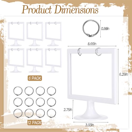 6 Pcs Mini Anchor Chart Holder, 6 x 8 Inch Learning Card Stand Anchor Chart Display for Classroom Teaching Holding Alphabet Number Vocabulary Paper Organization Interactive Displays - size: Size1
