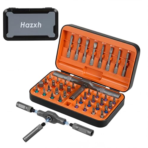 42 in 1 Magnetic Screwdriver Set, Ratcheting Screwdriver with S2 Steel Bits - color: Orange