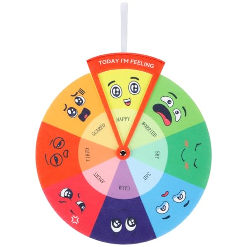 Feelings Wheel for Kids, Emotions Wheel, Feeling Chart for Kids, Emotion Chart for Kids Emotional Toys for Toddlers and preschoolers Emotional Psychology Tool Decor - color: Multicolor
