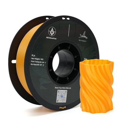 PLA 3D Printer Filament, Dimensional Accuracy +/- 0.02 mm, 1 kg Spool(2.2lbs), 1.75 mm，Orange - color: Orange